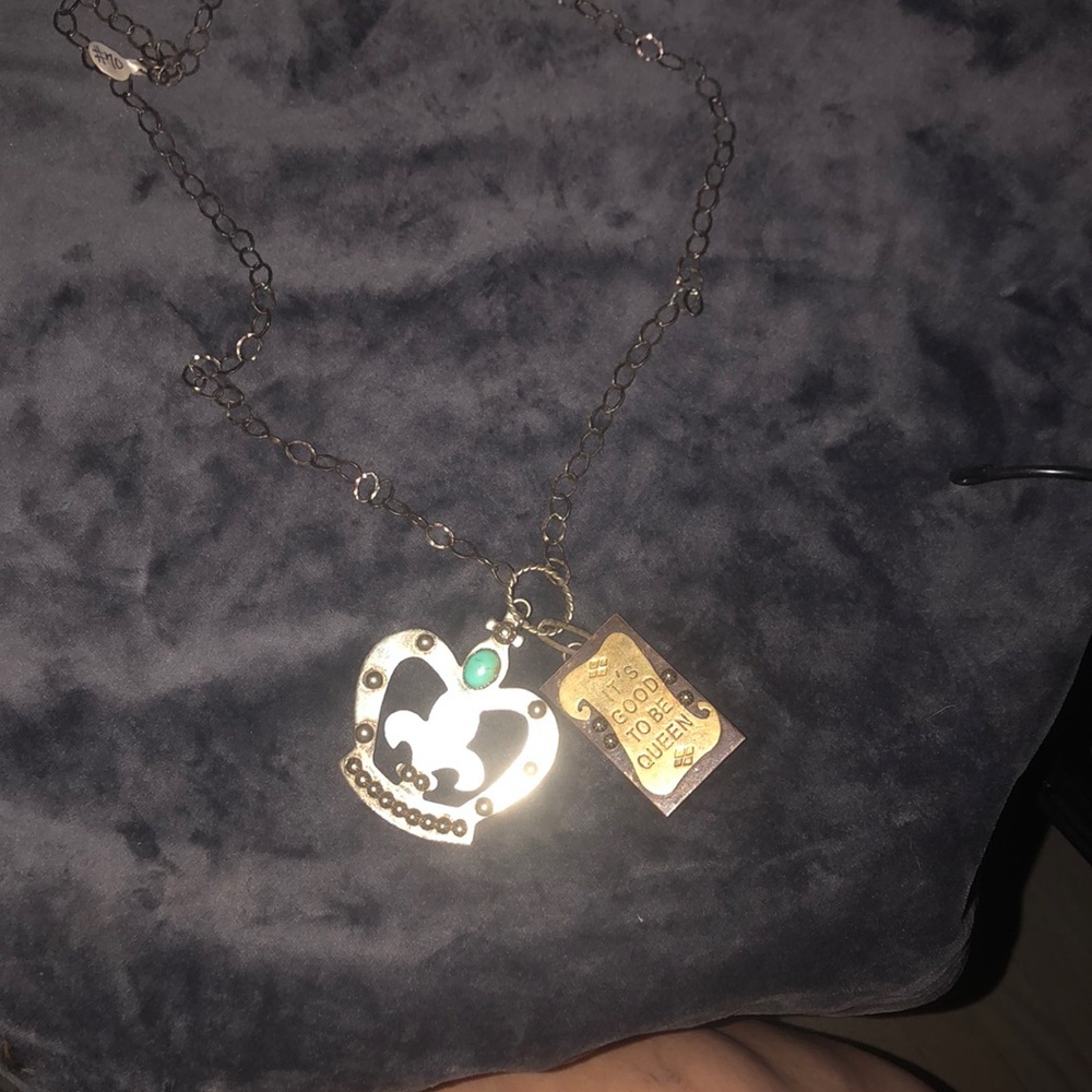 It’s good to be queen Hand made crown charm necklace
